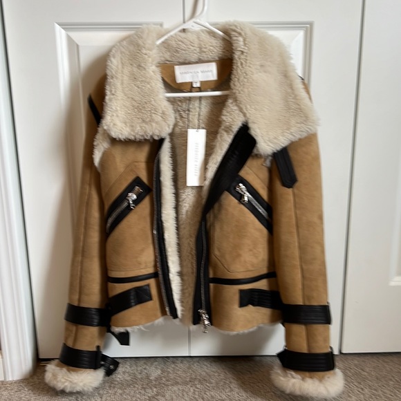NWT Veronica Beard Windsor shearling jacket - Picture 3 of 11